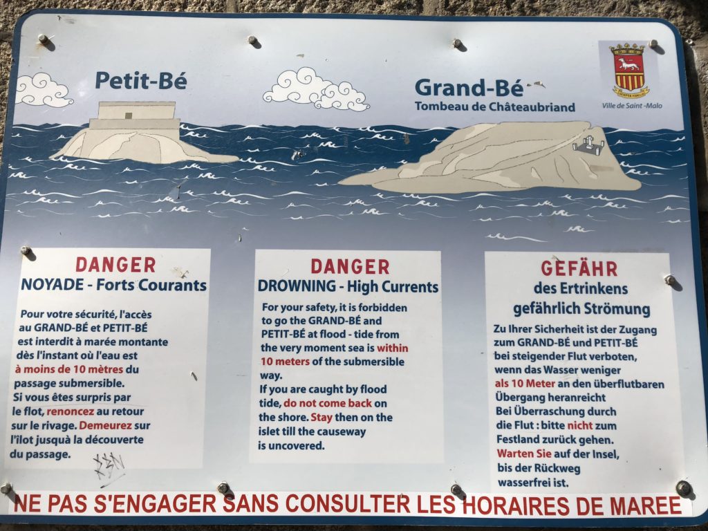 サンマロの城壁に掲示してある要塞の案内図