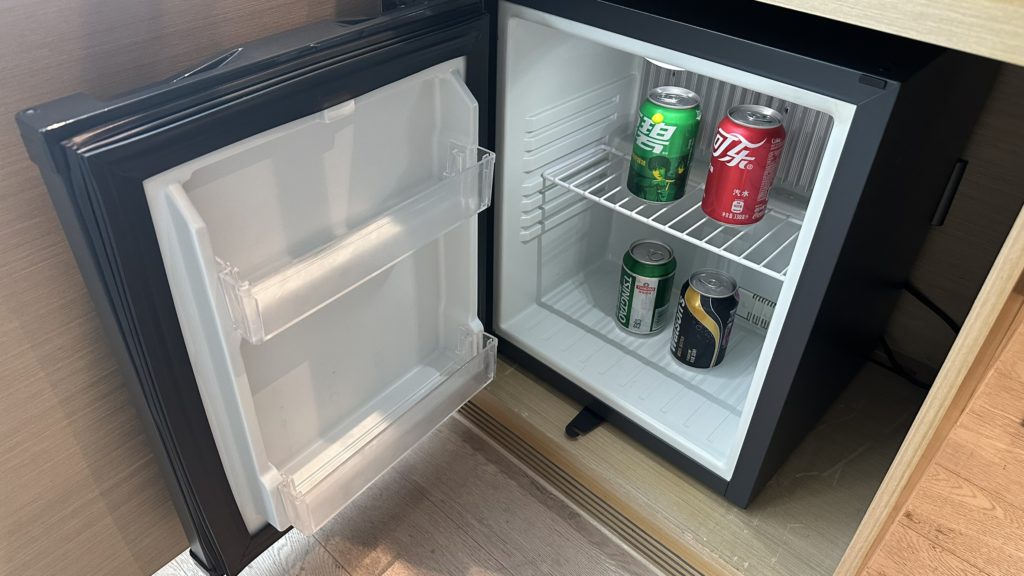 Grand Metropark Shanghai Pudongの冷蔵庫内