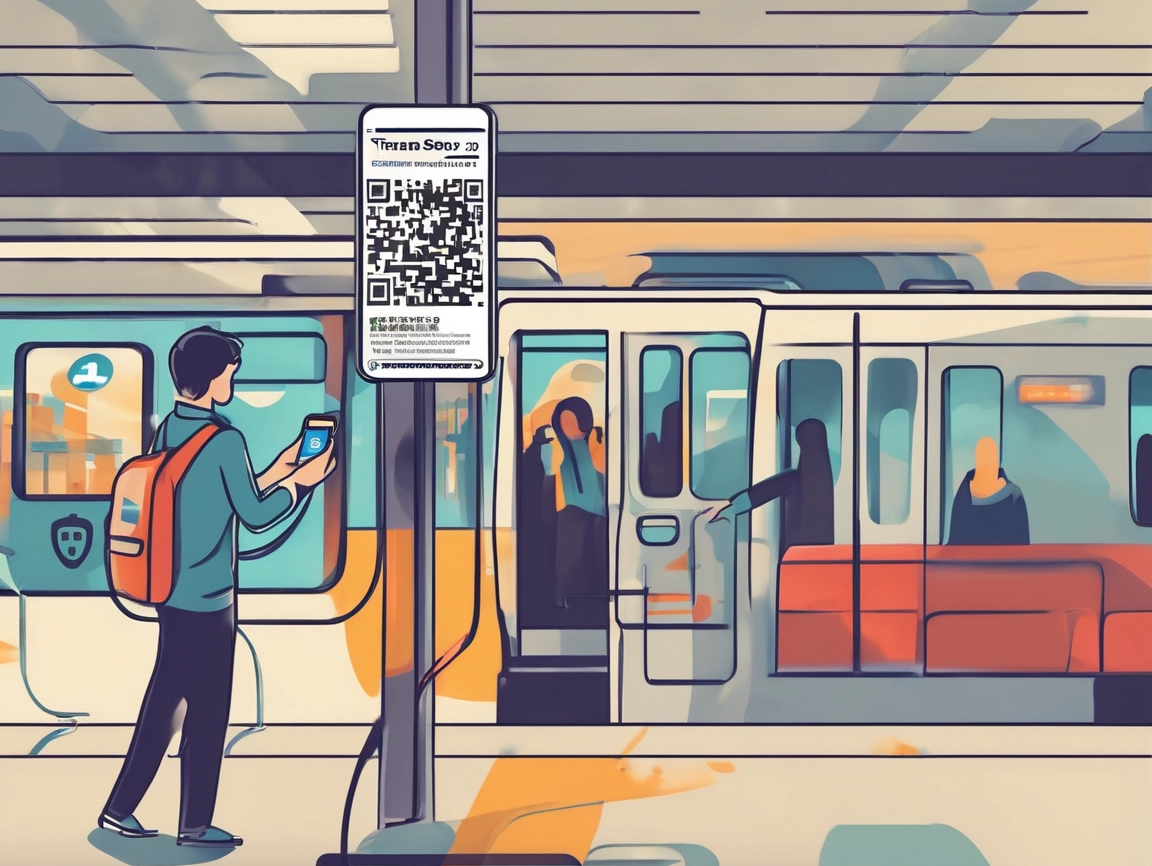 Alipayでバスや地下鉄にQR乗車するイメージ画像