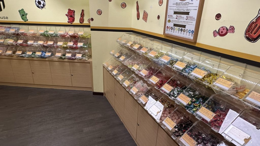 ビーハウス台北駅館3階の駄菓子コーナー全体
